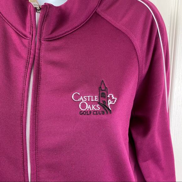 Adidas Climalite Full Zip Athletic Jacket Berry L - Picture 2 of 6